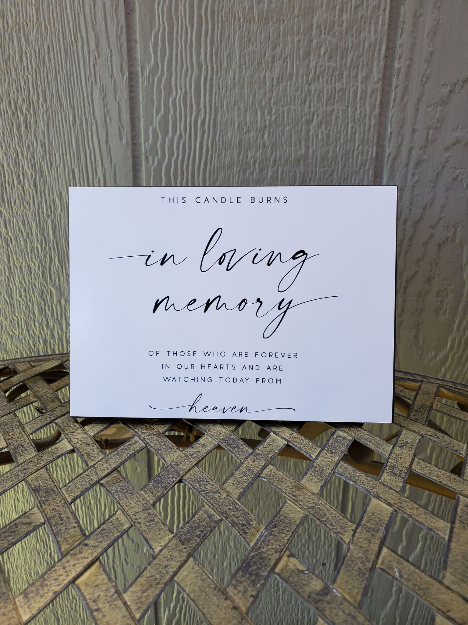 Mwmory Sign In Loving Memory Sign – Rigby Wedding Rentals