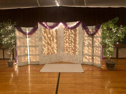 Rustic Burlap and Lace Backdrop