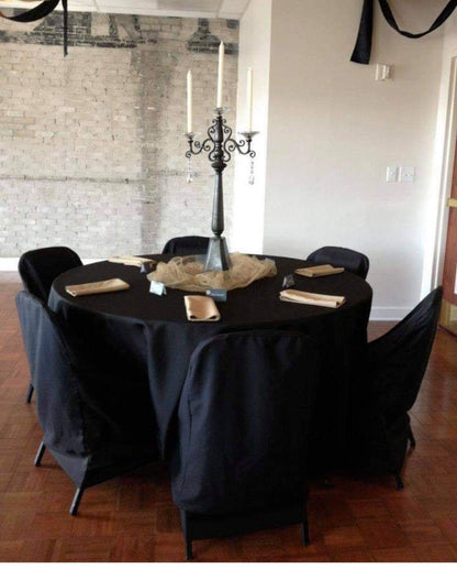 Black Round Linen