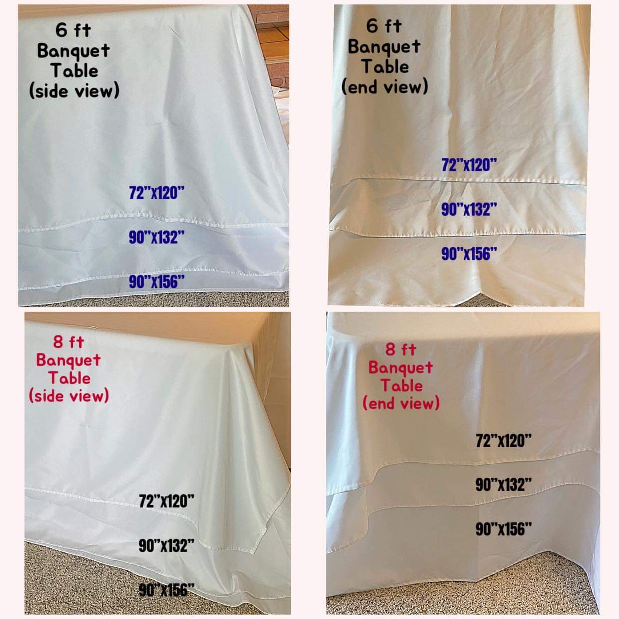 White Banquet Table Linens