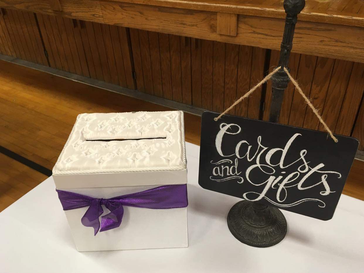 White Satin Card Box