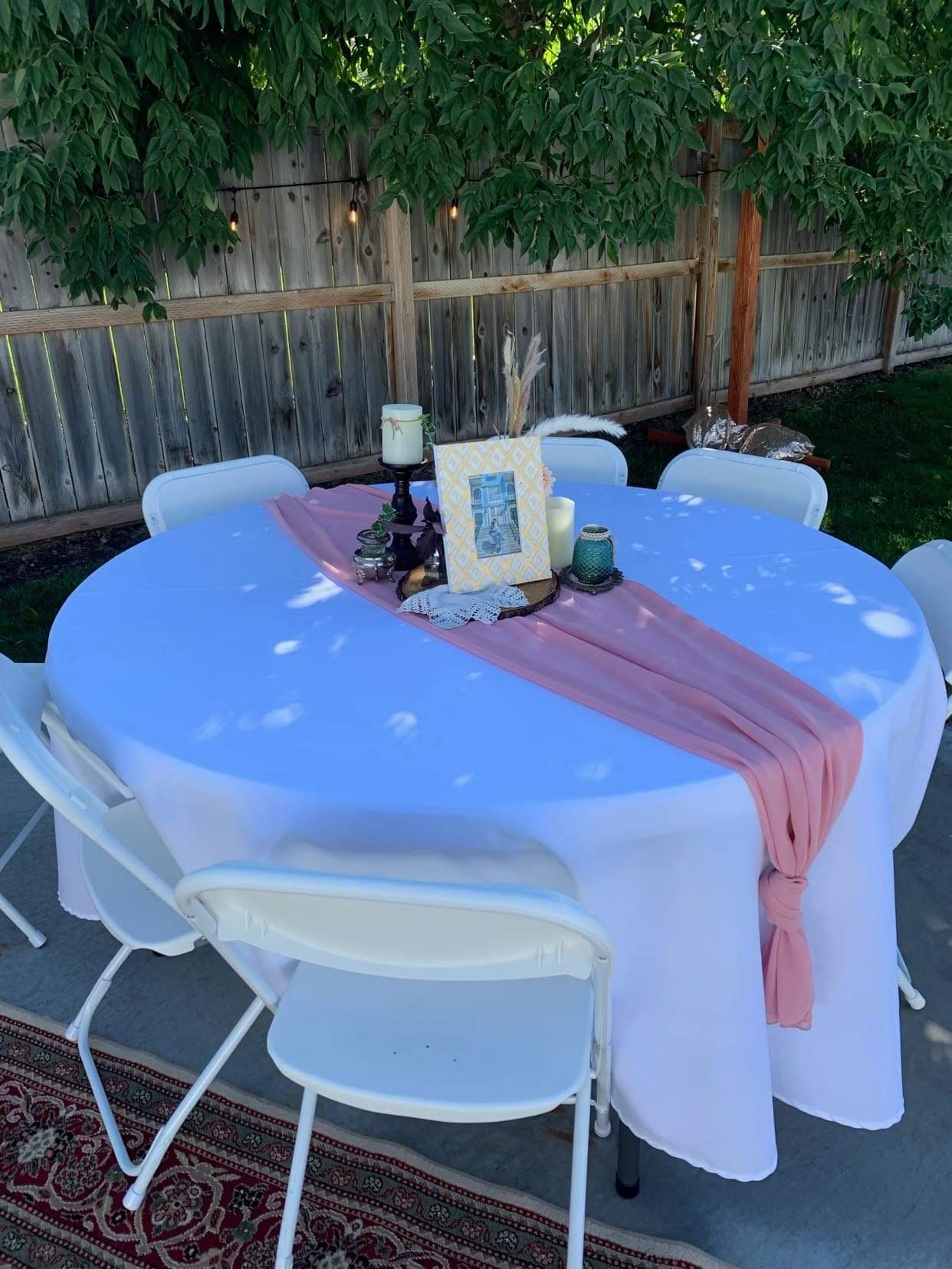 Dusty Rose Chiffon Table Runner