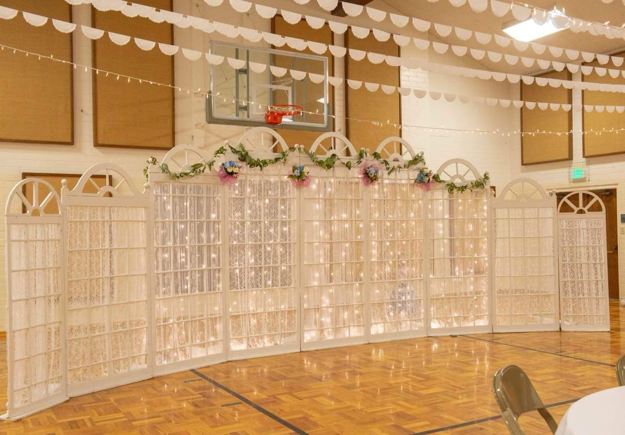 White French Door Backdrop