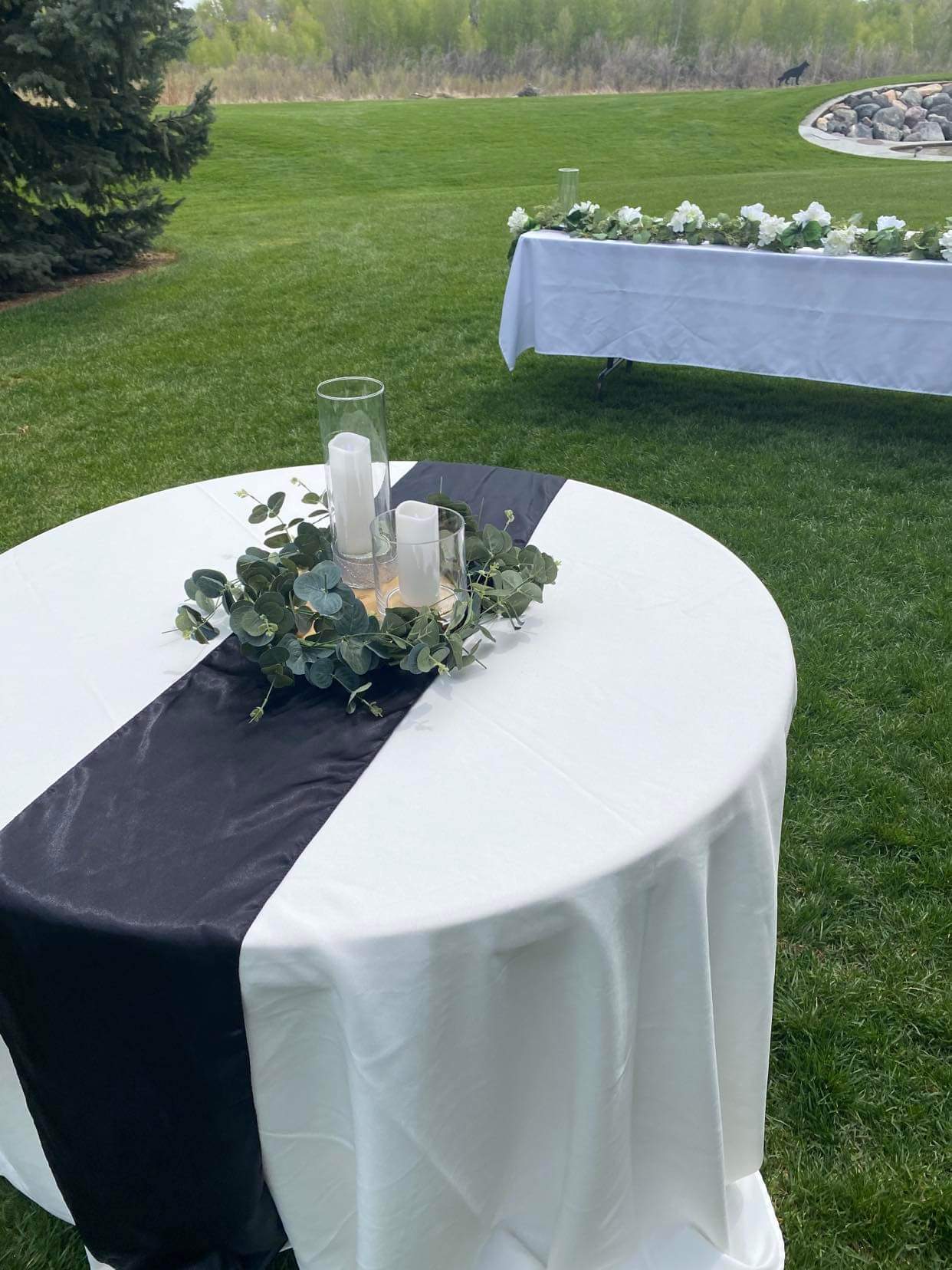 Black Satin Table Runner