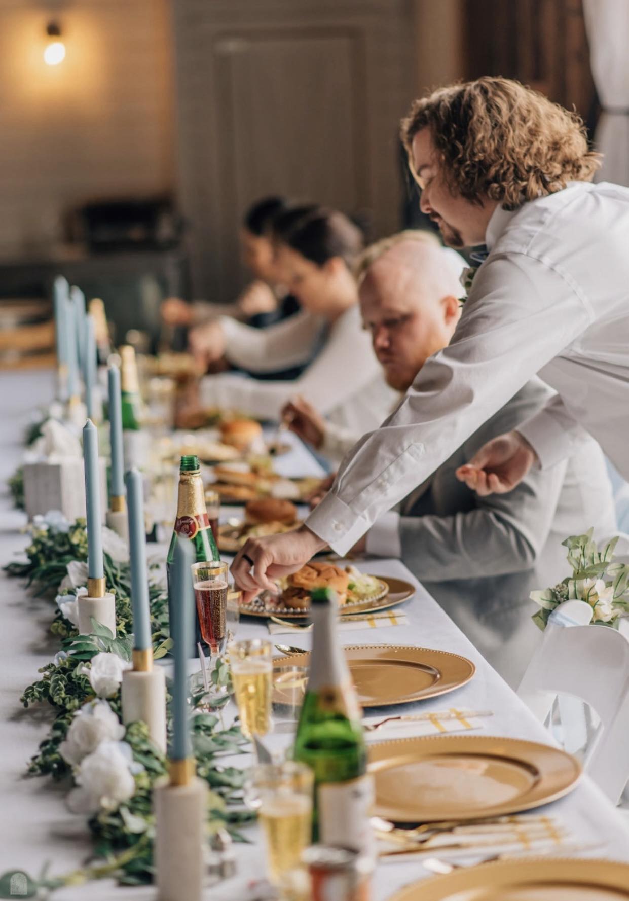 Marble and Brass Candle Holder