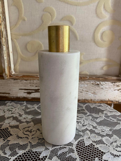 Marble and Brass Candle Holder