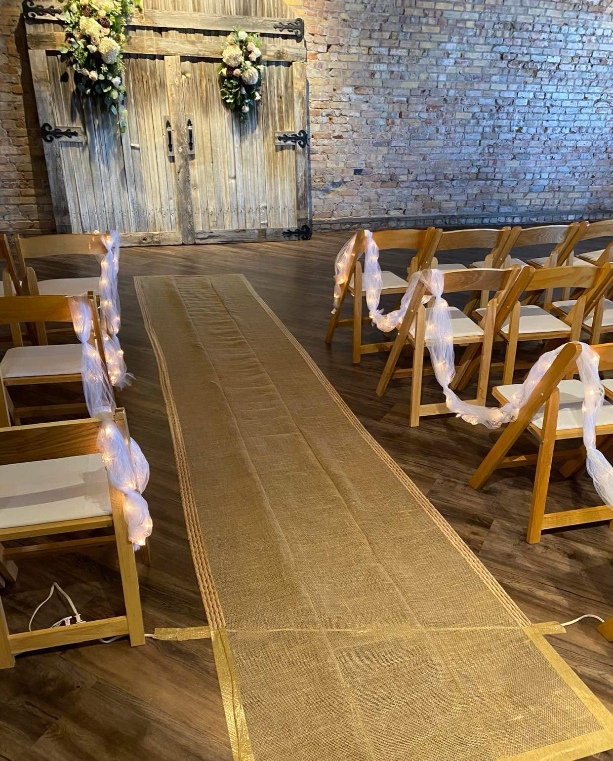 Burlap Aisle Runner