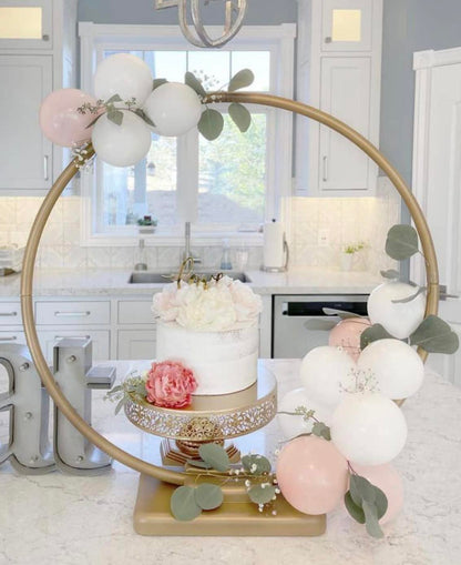 Gold Hoop with Cake Stand