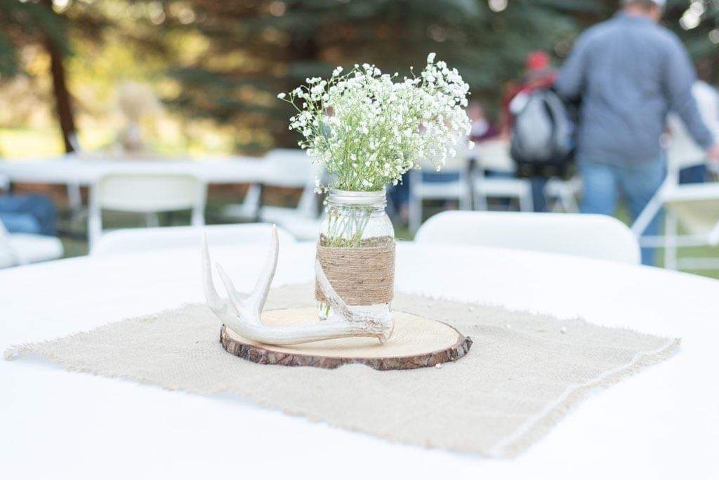 Quart Mason Jars with Burlap Sleeves