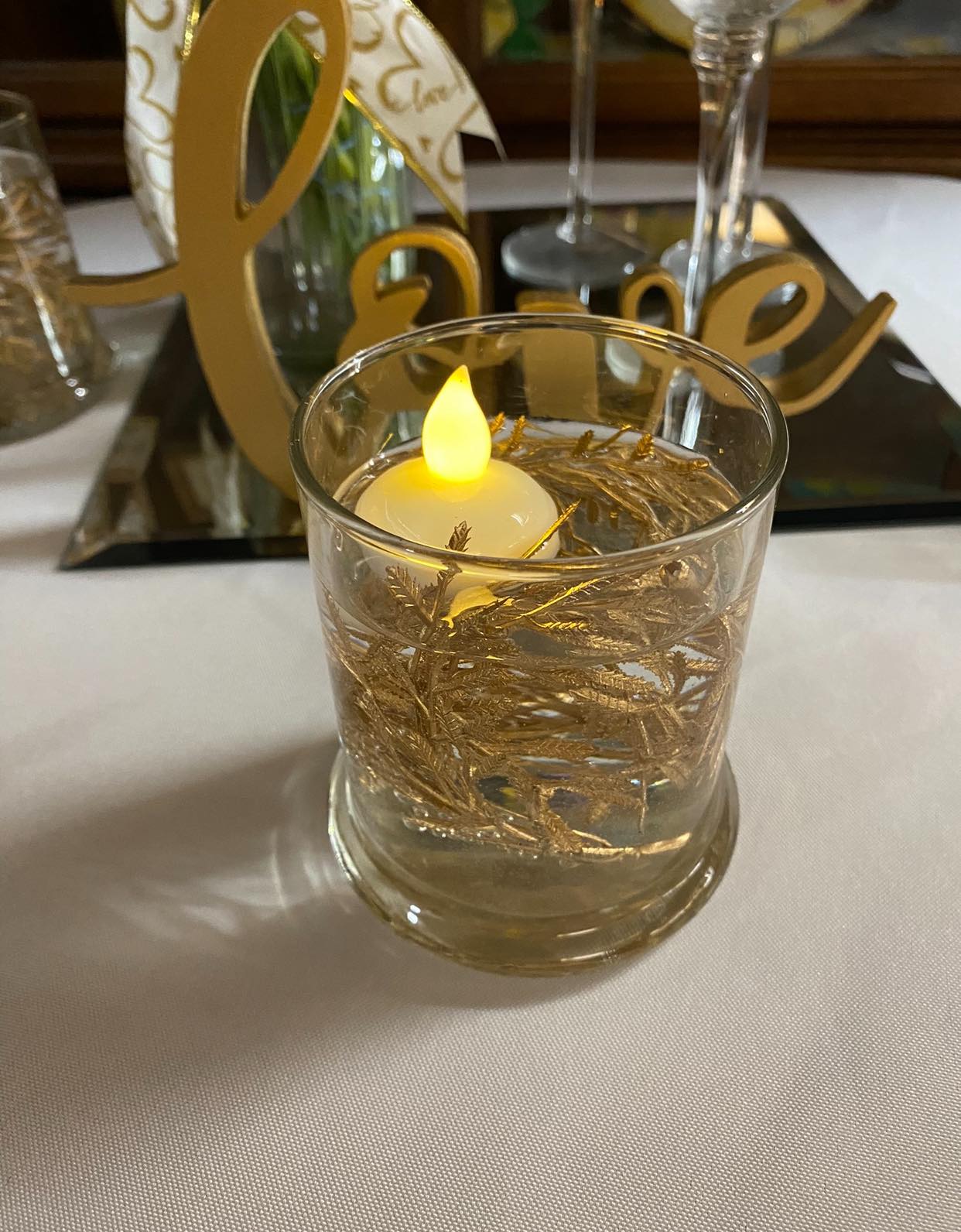 Gold Leaf Votive Vase