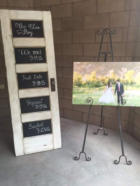 Shabby Chalkboard Door