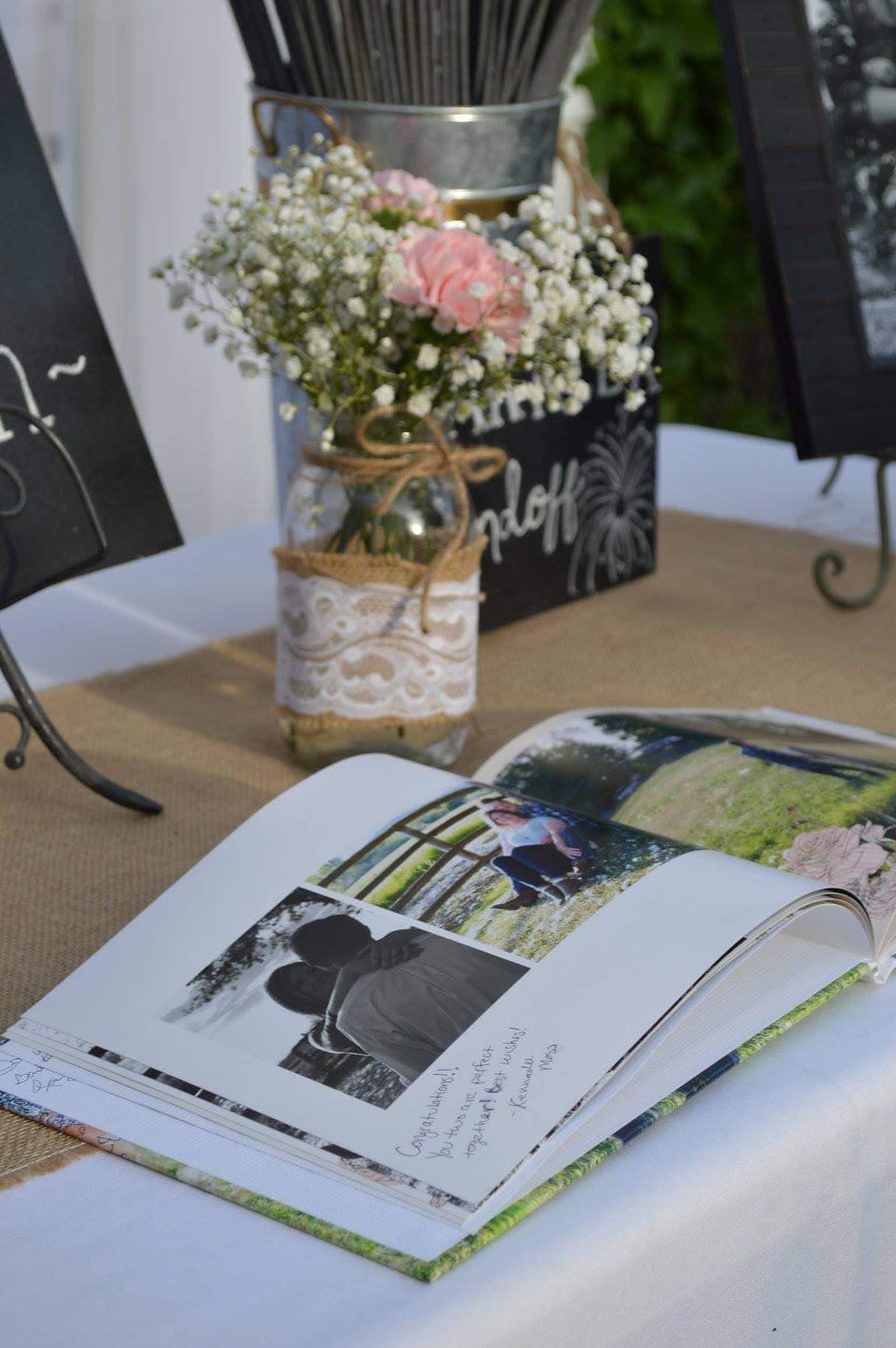 Quart Mason Jars with Burlap Sleeves