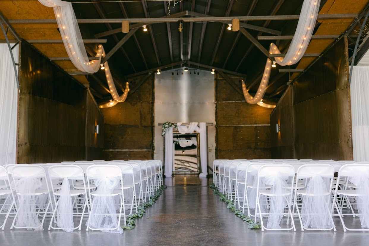 White Tulle Chair Sash