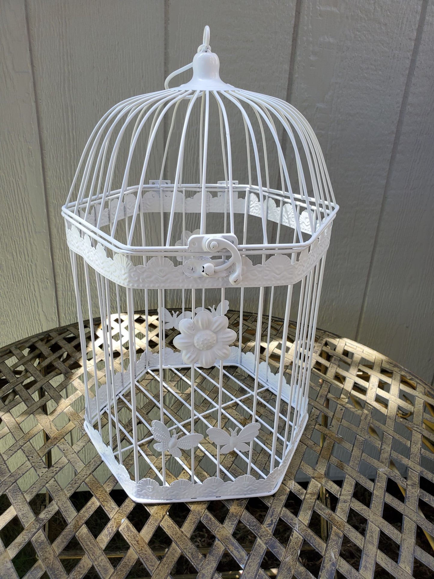 Cream Bird Card Cage