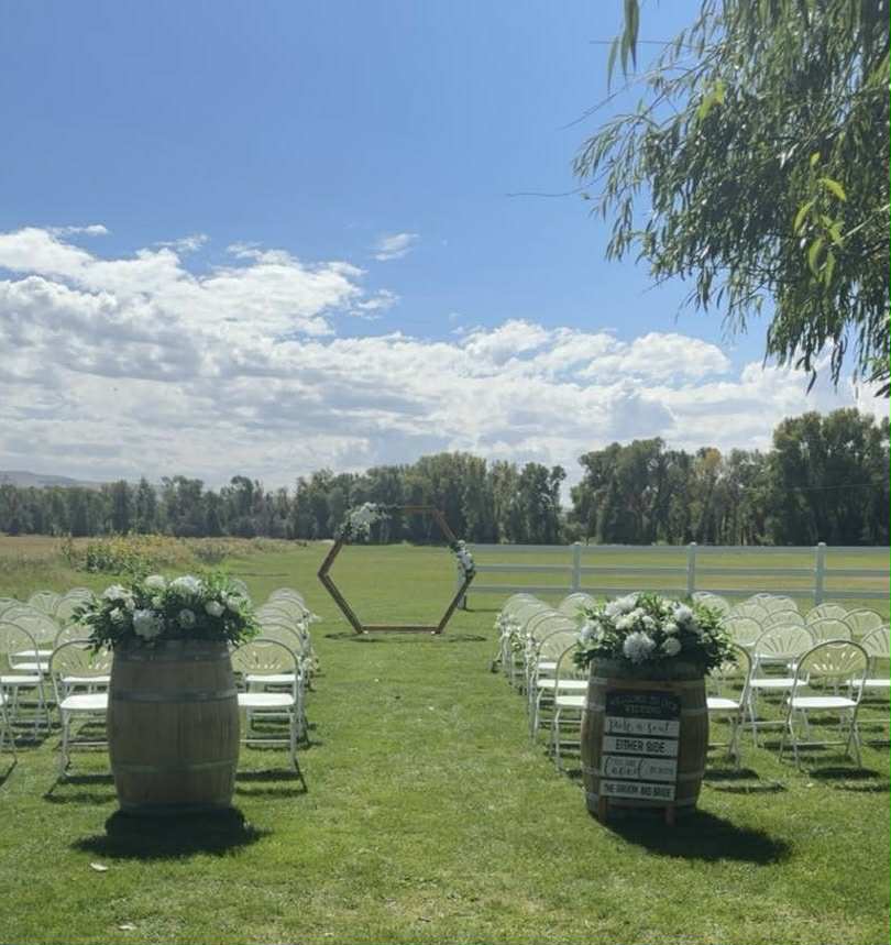 Wine Barrel Floral Centerpiece