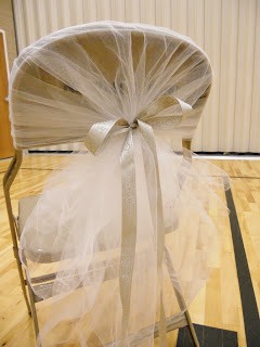 White Tulle & Chair Bows - Rigby Wedding Rentals