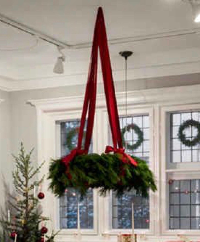 Hanging Ribbon Wreaths Rigby Wedding Rentals