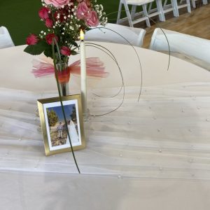 Pearl Tulle Table Runner