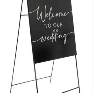 Black Welcome Sign Stand