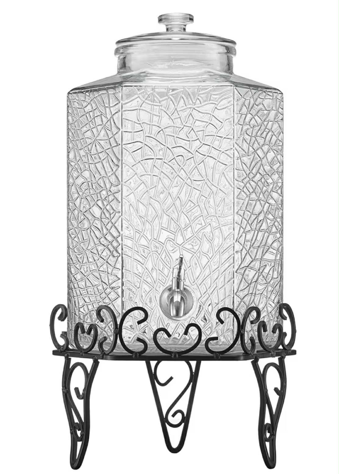 Fancy Beverage Dispenser with Black Stand