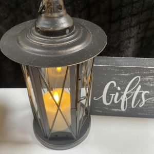Medium Black Round Lantern