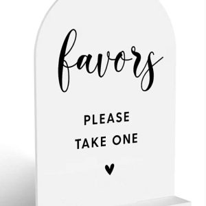 White Acrylic Favor Sign
