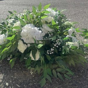 Wine Barrel Floral Centerpiece